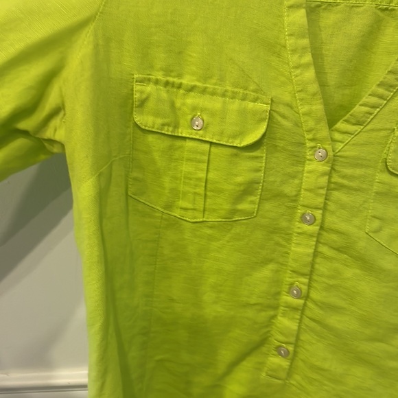 Gap Green Linen Shirt - Picture 3 of 5